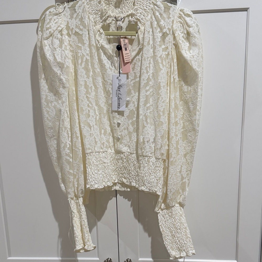 For Love And Lemons Ivory Lace Blouse